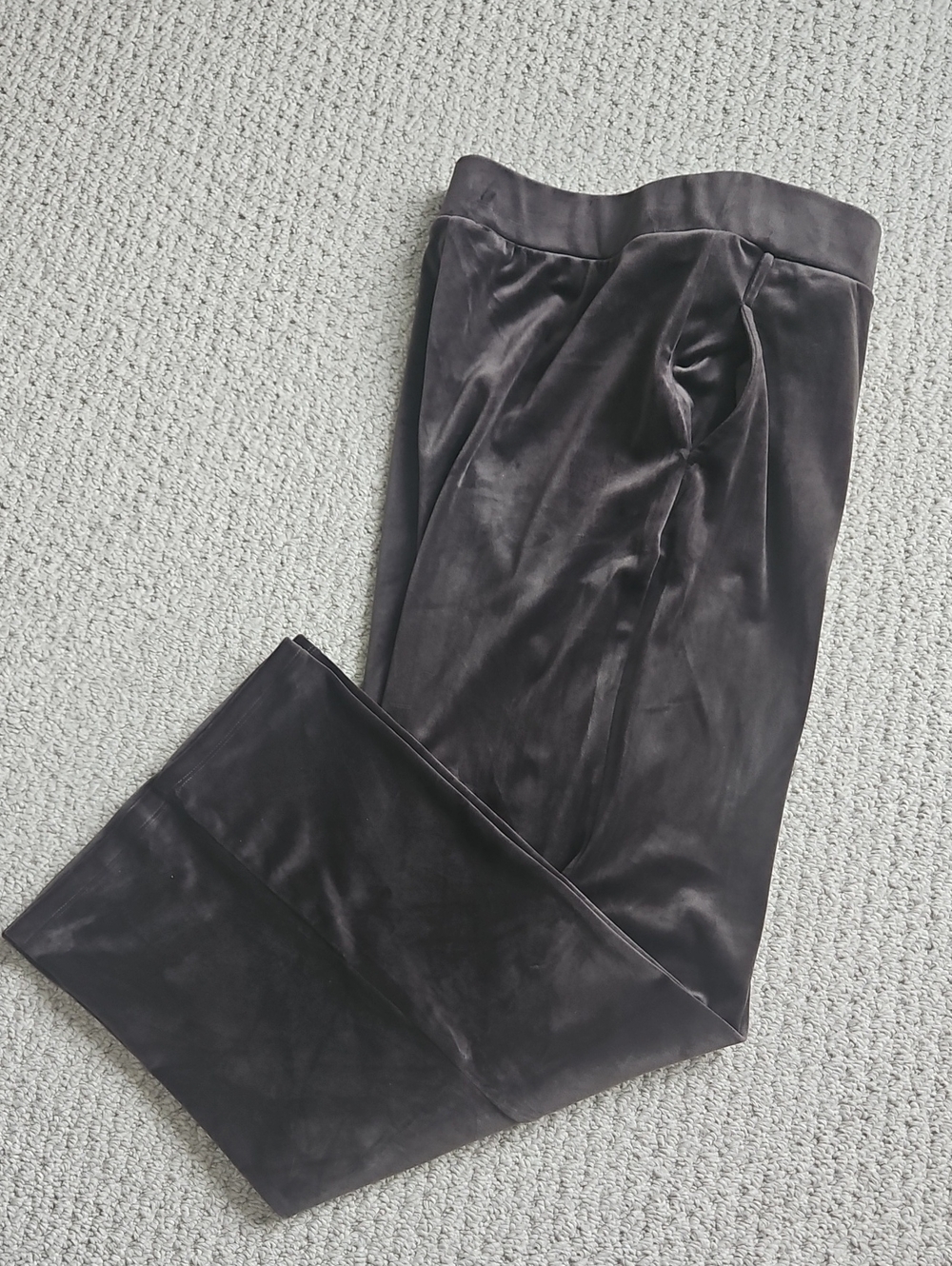 Cable & Gauge Womens Velour Pull On Lounge Pants in Dark Brown